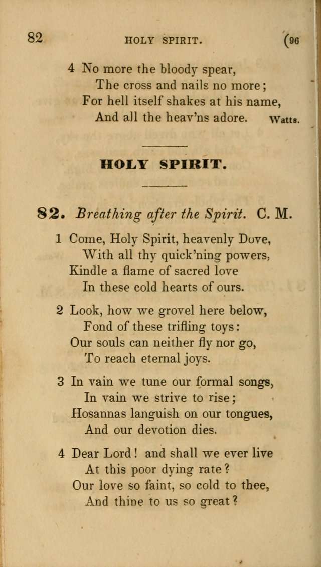 Hymns for Social Worship: selected from Watts, Doddridge, Newton, Cowper, Steele and others page 96