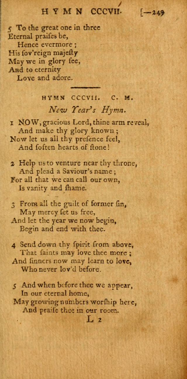 The Hartford Selection of Hymns: from the most approved authors: to which are added a number never before published (2nd ed.) page 249