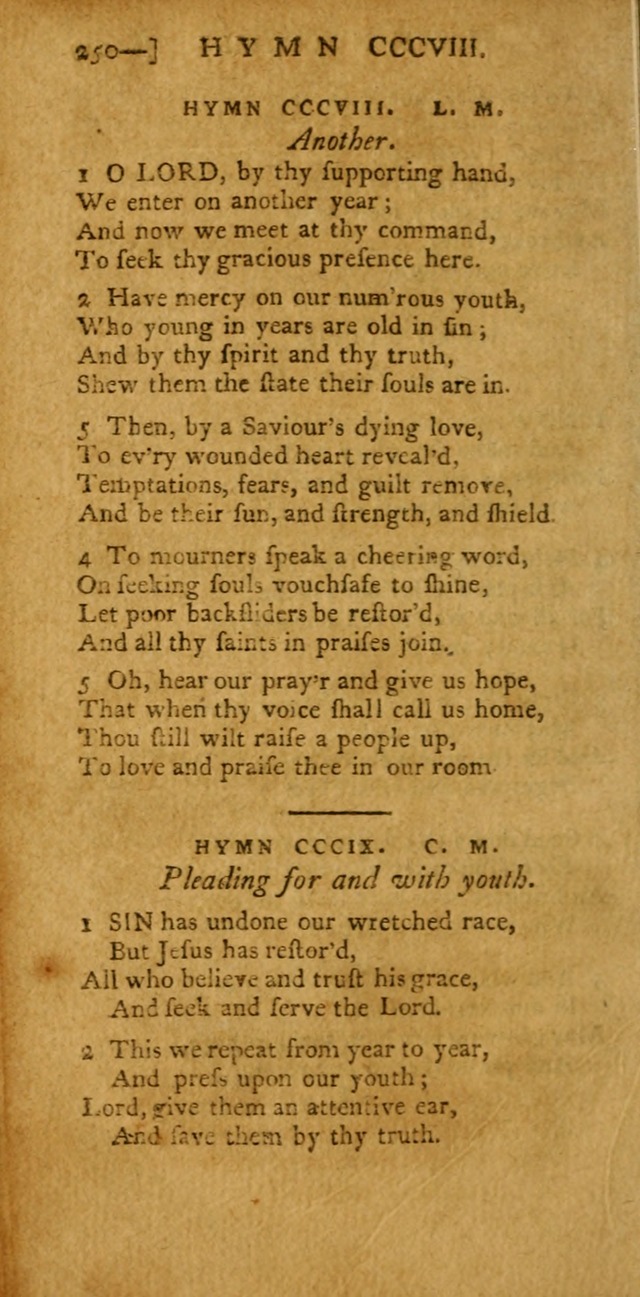 The Hartford Selection of Hymns: from the most approved authors: to which are added a number never before published (2nd ed.) page 250