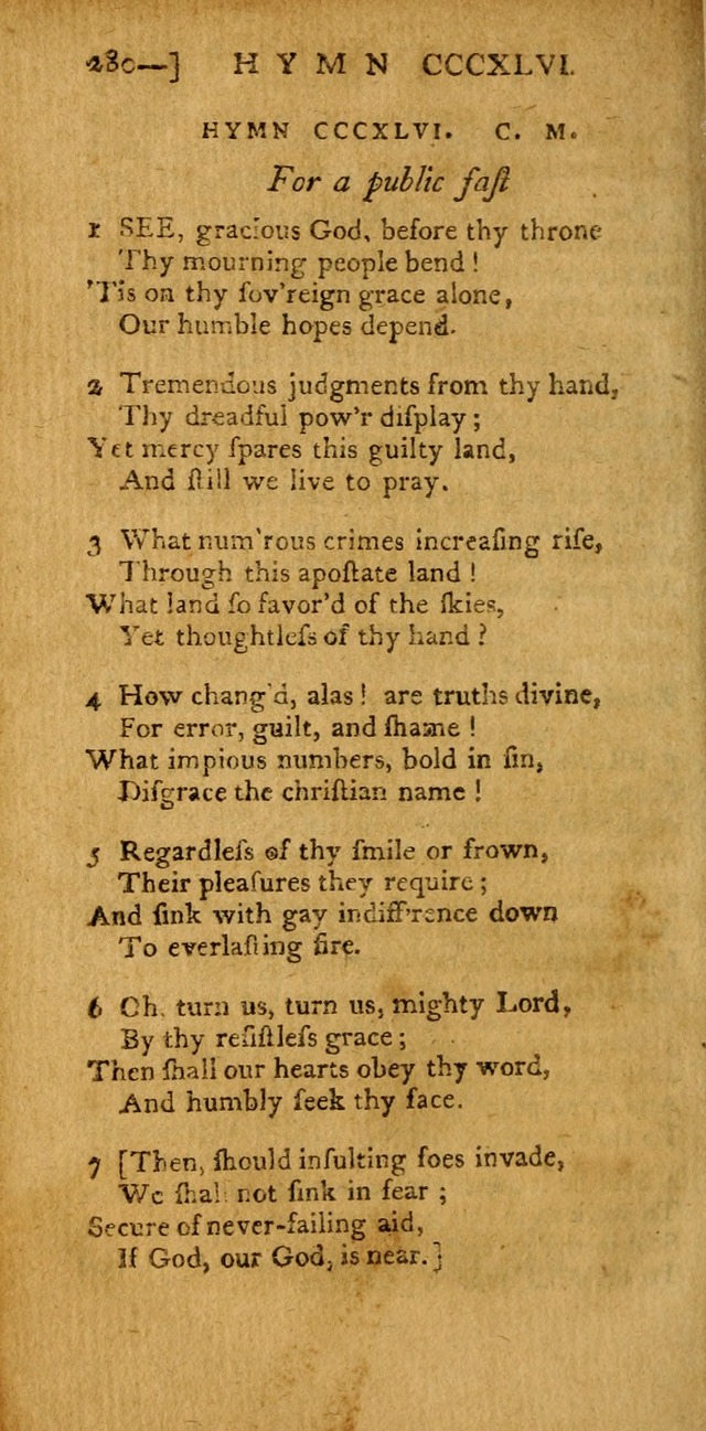 The Hartford Selection of Hymns: from the most approved authors: to which are added a number never before published (2nd ed.) page 280