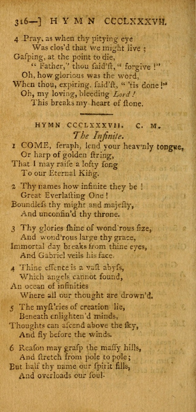 The Hartford Selection of Hymns: from the most approved authors: to which are added a number never before published (2nd ed.) page 316