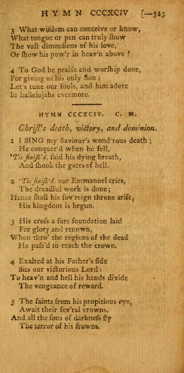 The Hartford Selection of Hymns: from the most approved authors: to which are added a number never before published (2nd ed.) page 323