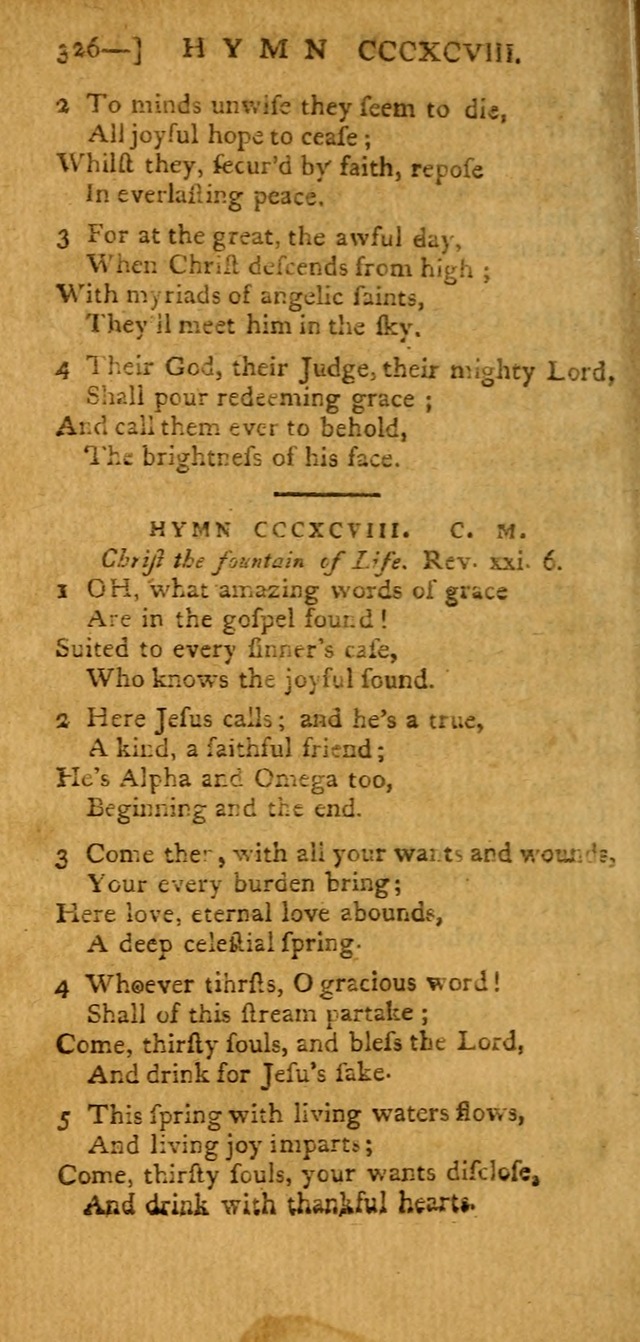 The Hartford Selection of Hymns: from the most approved authors: to which are added a number never before published (2nd ed.) page 326