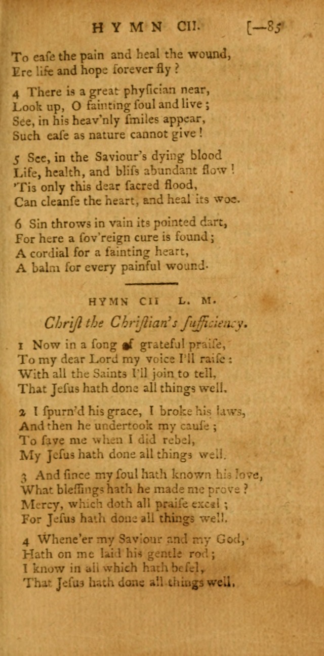 The Hartford Selection of Hymns: from the most approved authors: to which are added a number never before published (2nd ed.) page 85