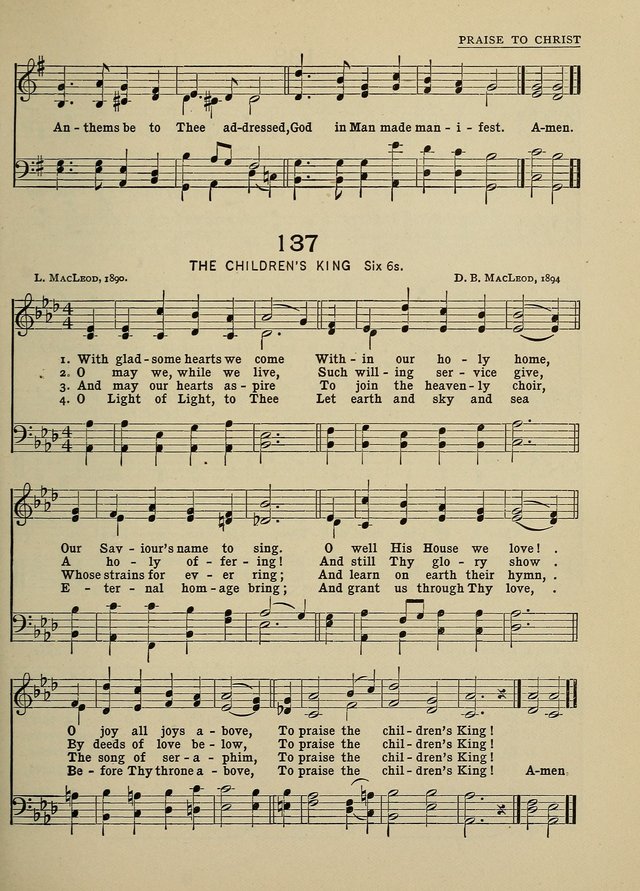 Hymns and Tunes for Schools page 137