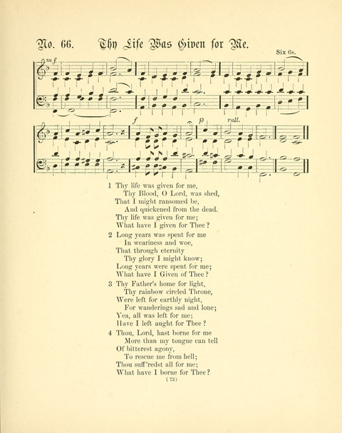 Hymn Tunes: being further contributions to the hymnody of the church page 73