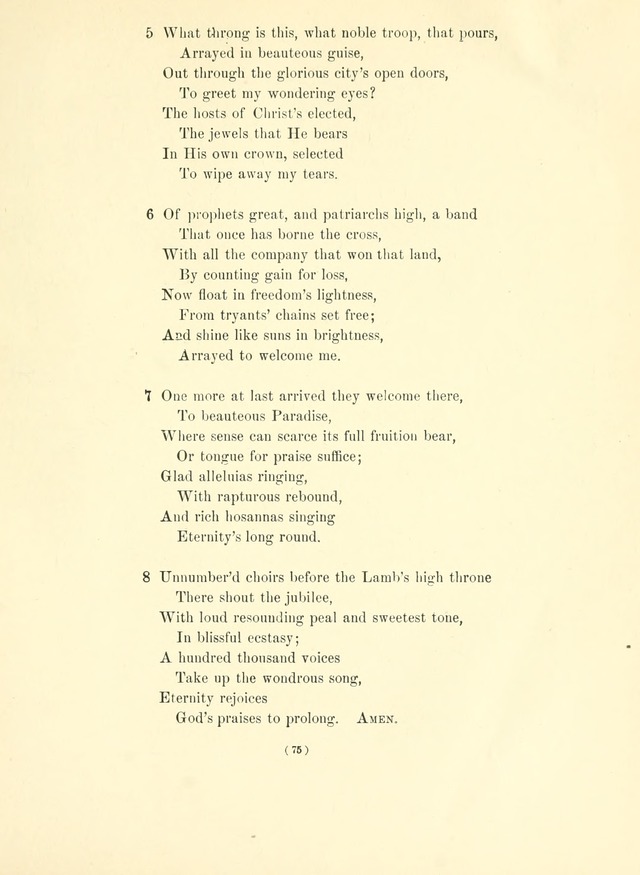 Hymn Tunes: being further contributions to the hymnody of the church page 75