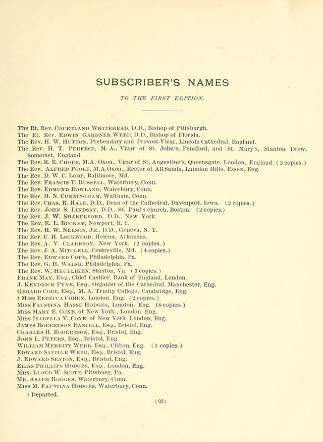 Hymn Tunes: being further contributions to the hymnody of the church page 93