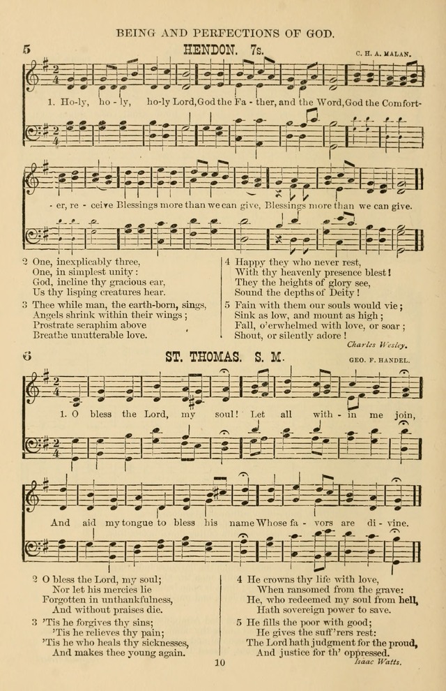 Hymn and Tune Book of the Methodist Episcopal Church, South (Round Note Ed.) page 10