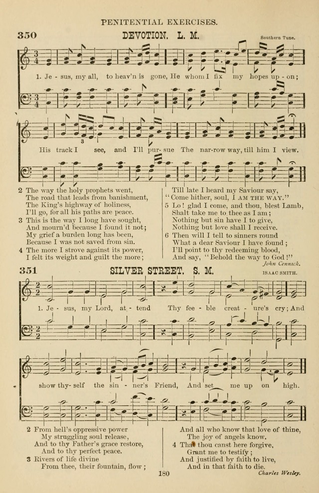 Hymn and Tune Book of the Methodist Episcopal Church, South (Round Note Ed.) page 180