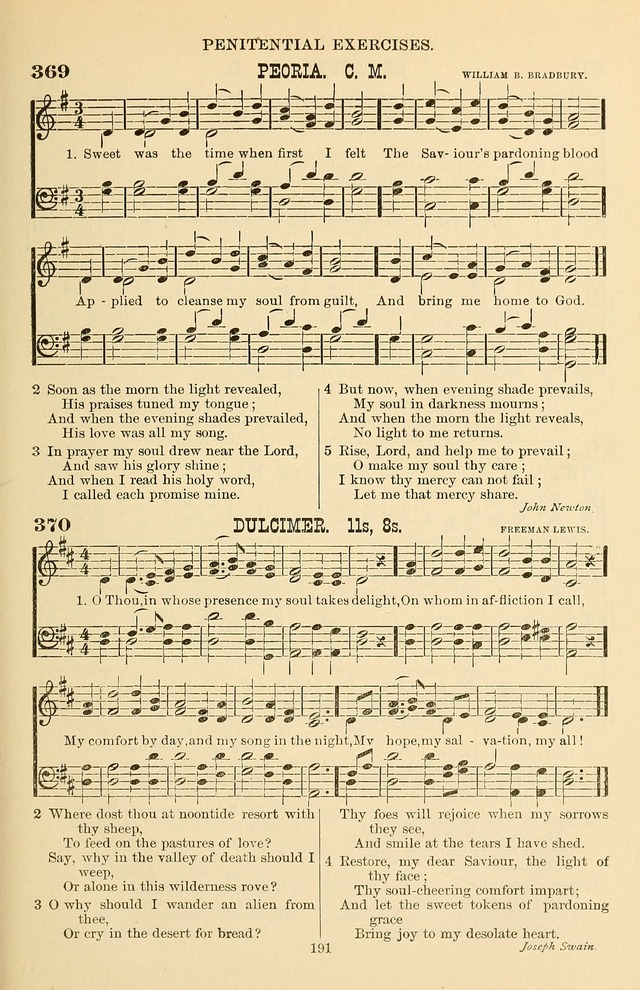 Hymn and Tune Book of the Methodist Episcopal Church, South (Round Note Ed.) page 191