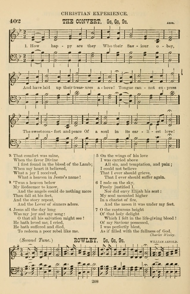 Hymn and Tune Book of the Methodist Episcopal Church, South (Round Note Ed.) page 208