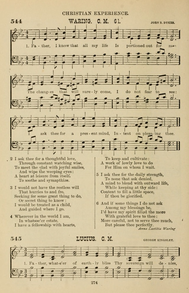 Hymn and Tune Book of the Methodist Episcopal Church, South (Round Note Ed.) page 274