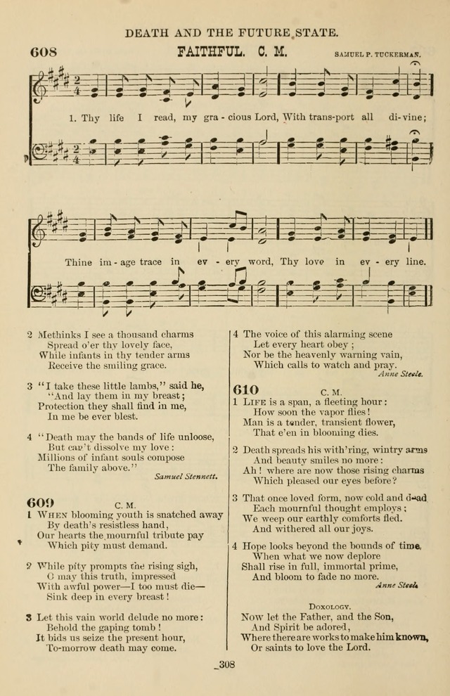 Hymn and Tune Book of the Methodist Episcopal Church, South (Round Note Ed.) page 308