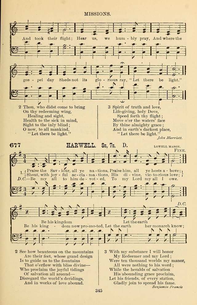 Hymn and Tune Book of the Methodist Episcopal Church, South (Round Note Ed.) page 345