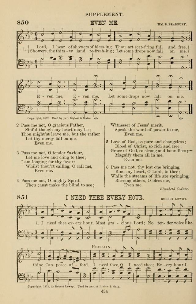 Hymn and Tune Book of the Methodist Episcopal Church, South (Round Note Ed.) page 434