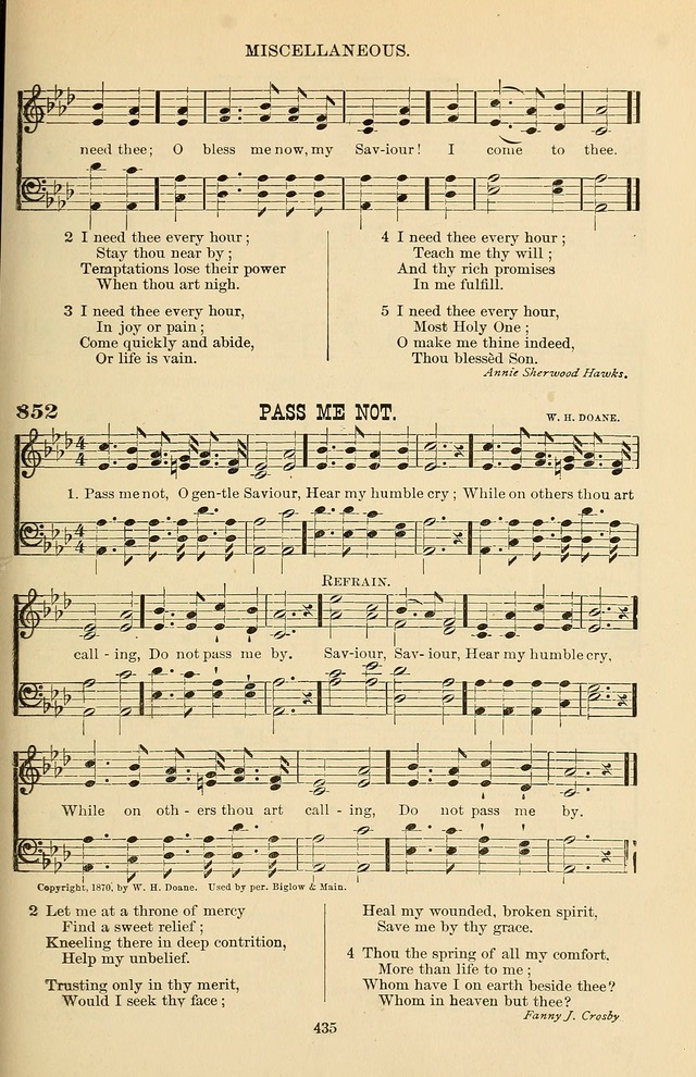 Hymn and Tune Book of the Methodist Episcopal Church, South (Round Note Ed.) page 435