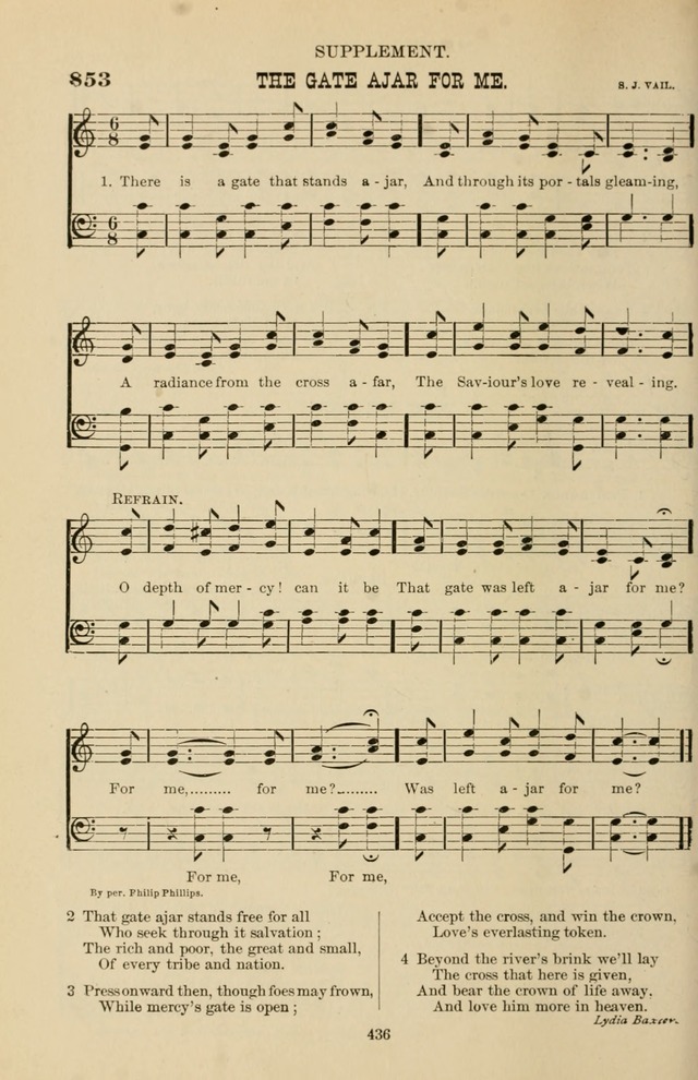 Hymn and Tune Book of the Methodist Episcopal Church, South (Round Note Ed.) page 436