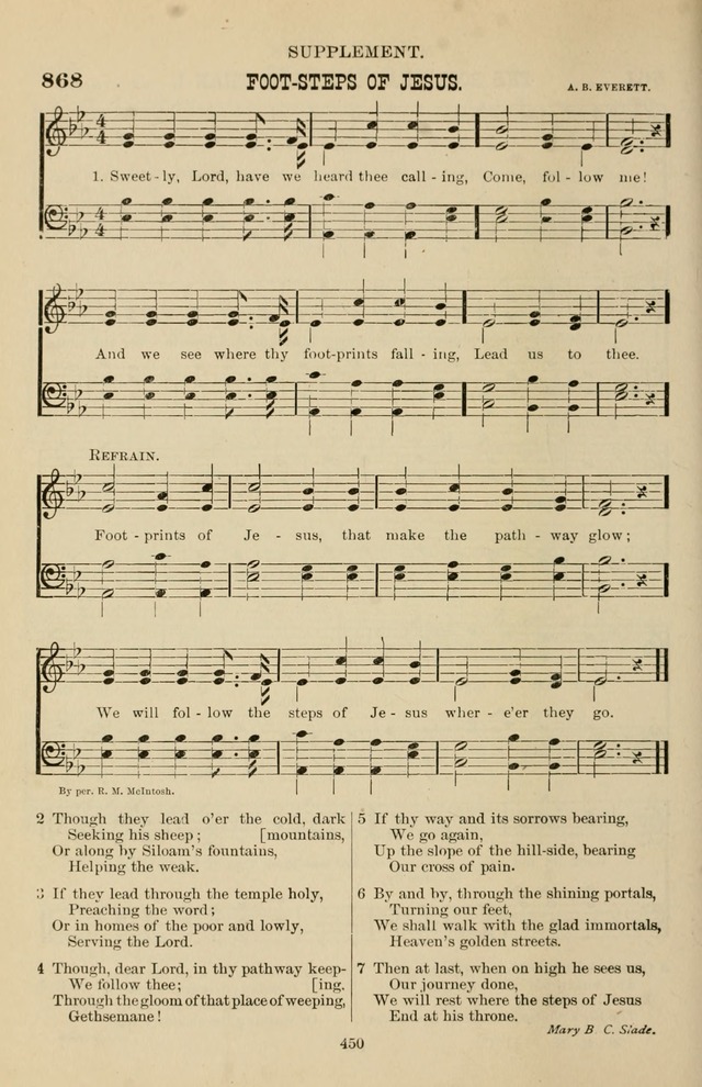 Hymn and Tune Book of the Methodist Episcopal Church, South (Round Note Ed.) page 450