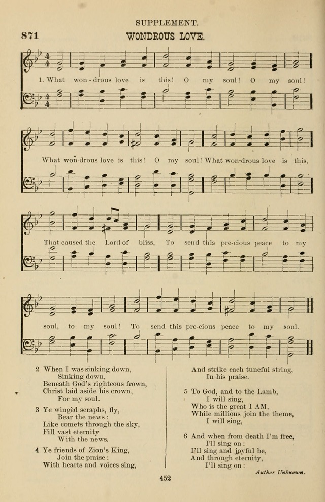 Hymn and Tune Book of the Methodist Episcopal Church, South (Round Note Ed.) page 452