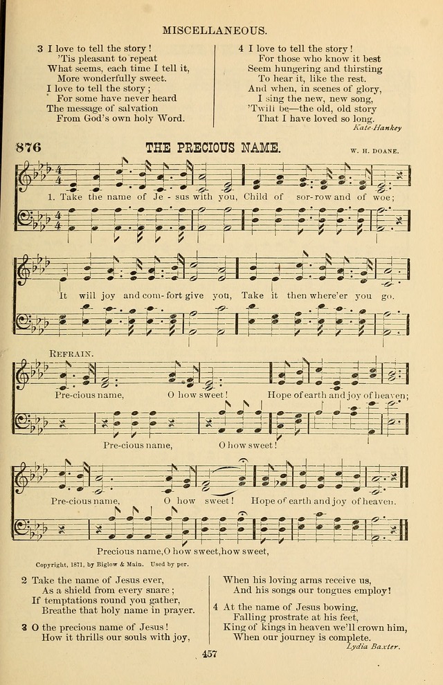 Hymn and Tune Book of the Methodist Episcopal Church, South (Round Note Ed.) page 457