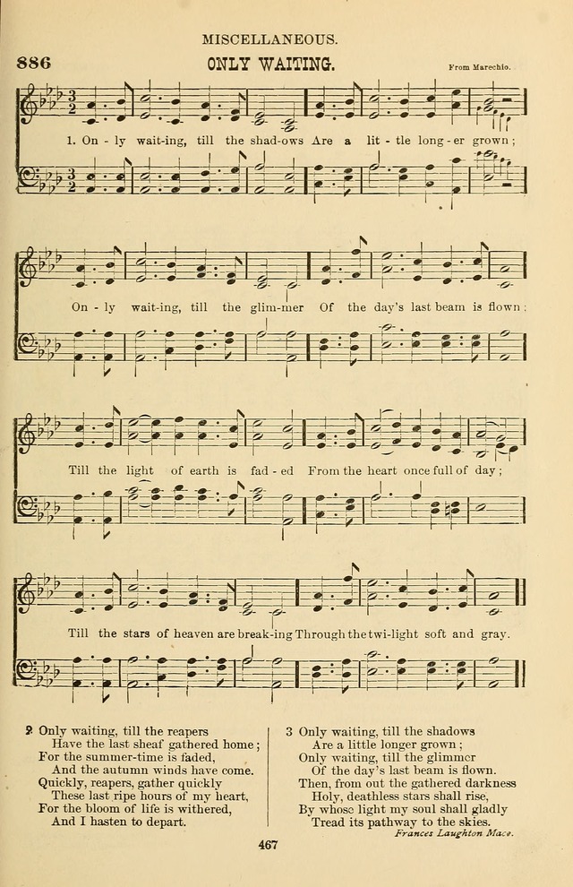 Hymn and Tune Book of the Methodist Episcopal Church, South (Round Note Ed.) page 467