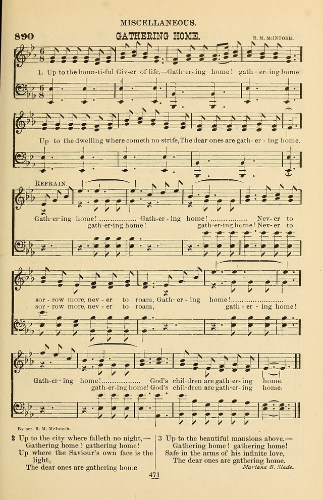 Hymn and Tune Book of the Methodist Episcopal Church, South (Round Note Ed.) page 471