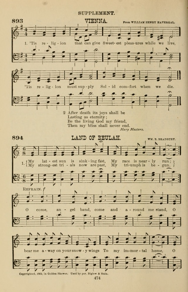 Hymn and Tune Book of the Methodist Episcopal Church, South (Round Note Ed.) page 474