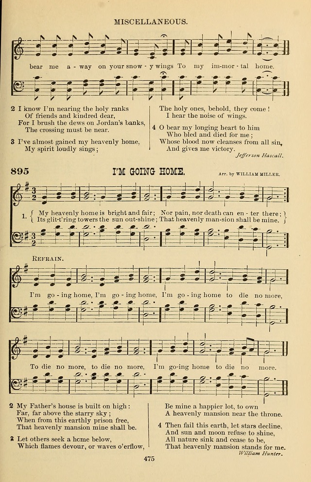 Hymn and Tune Book of the Methodist Episcopal Church, South (Round Note Ed.) page 475