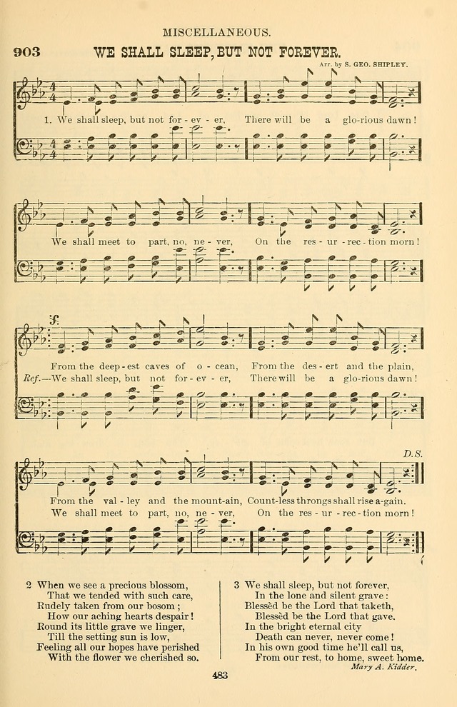 Hymn and Tune Book of the Methodist Episcopal Church, South (Round Note Ed.) page 483