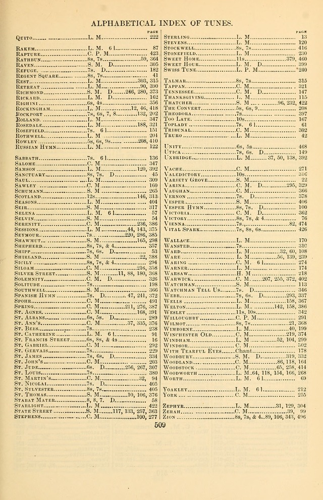 Hymn and Tune Book of the Methodist Episcopal Church, South (Round Note Ed.) page 509