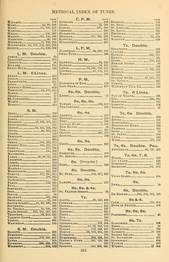 Hymn and Tune Book of the Methodist Episcopal Church, South (Round Note Ed.) page 511