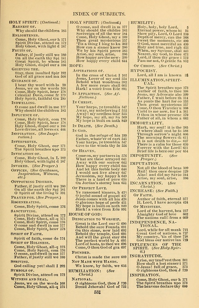 Hymn and Tune Book of the Methodist Episcopal Church, South (Round Note Ed.) page 531