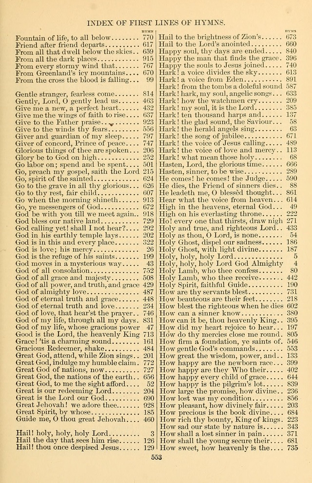 Hymn and Tune Book of the Methodist Episcopal Church, South (Round Note Ed.) page 553