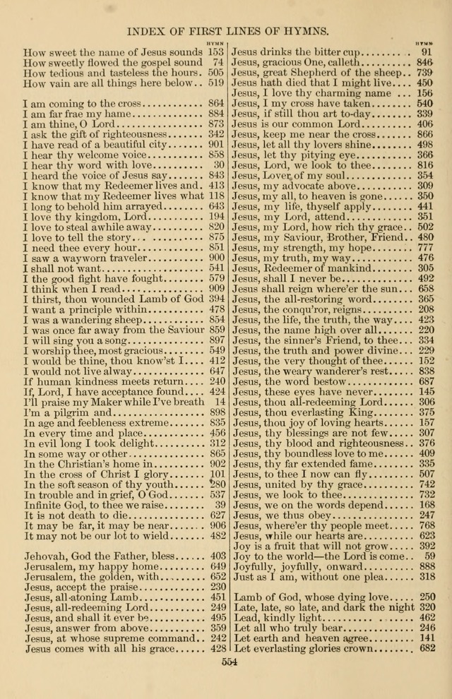 Hymn and Tune Book of the Methodist Episcopal Church, South (Round Note Ed.) page 554