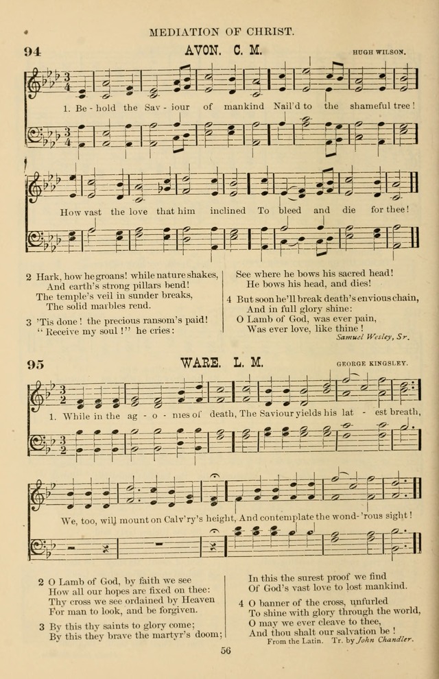 Hymn and Tune Book of the Methodist Episcopal Church, South (Round Note Ed.) page 56