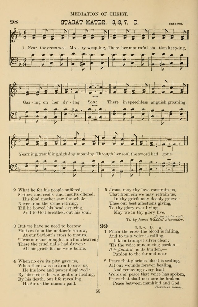 Hymn and Tune Book of the Methodist Episcopal Church, South (Round Note Ed.) page 58