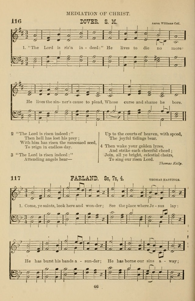 Hymn and Tune Book of the Methodist Episcopal Church, South (Round Note Ed.) page 66