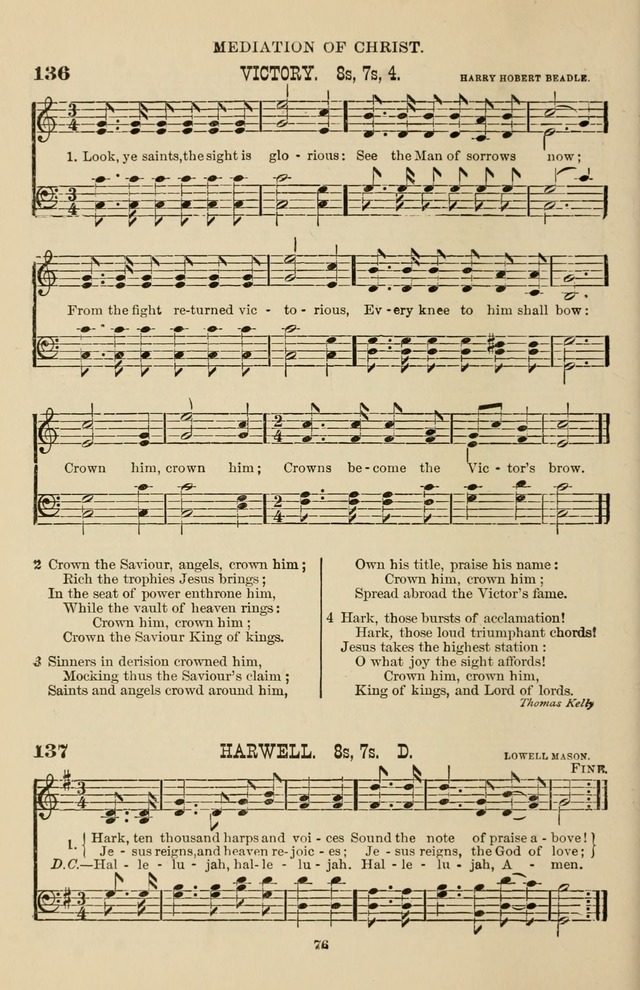 Hymn and Tune Book of the Methodist Episcopal Church, South (Round Note Ed.) page 76