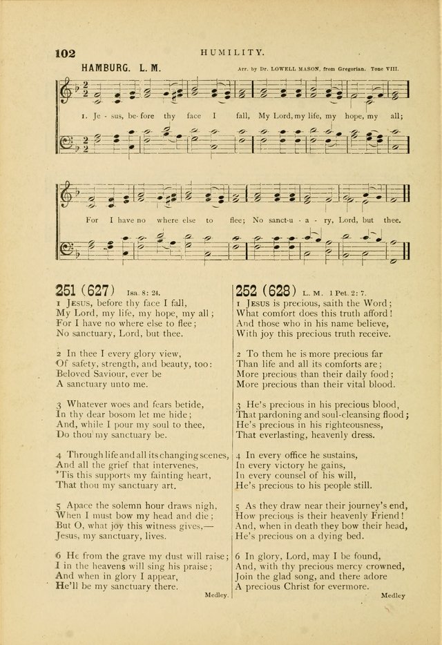 Hymn and Tune Book for Use in Old School or Primitive Baptist Churches page 102