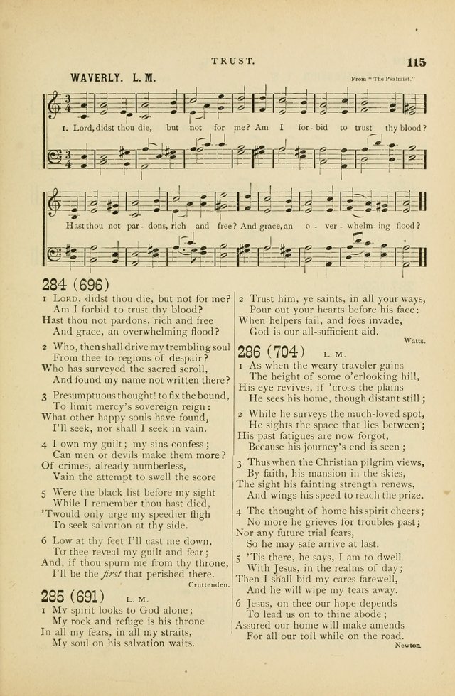 Hymn and Tune Book for Use in Old School or Primitive Baptist Churches page 115