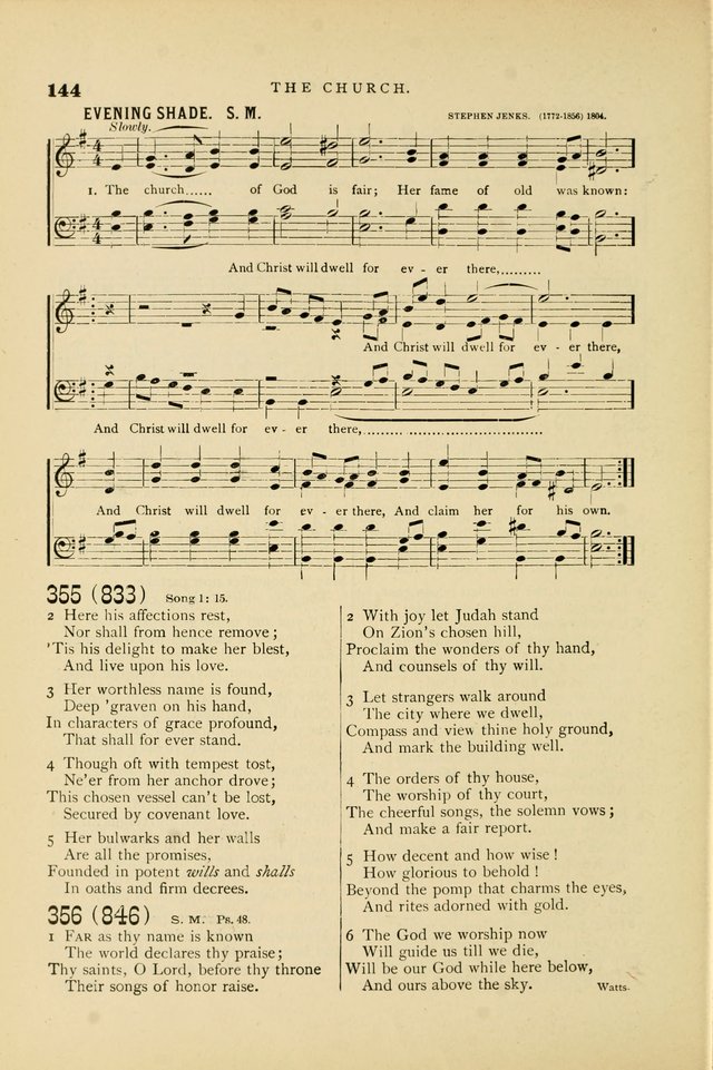 Hymn and Tune Book for Use in Old School or Primitive Baptist Churches page 144