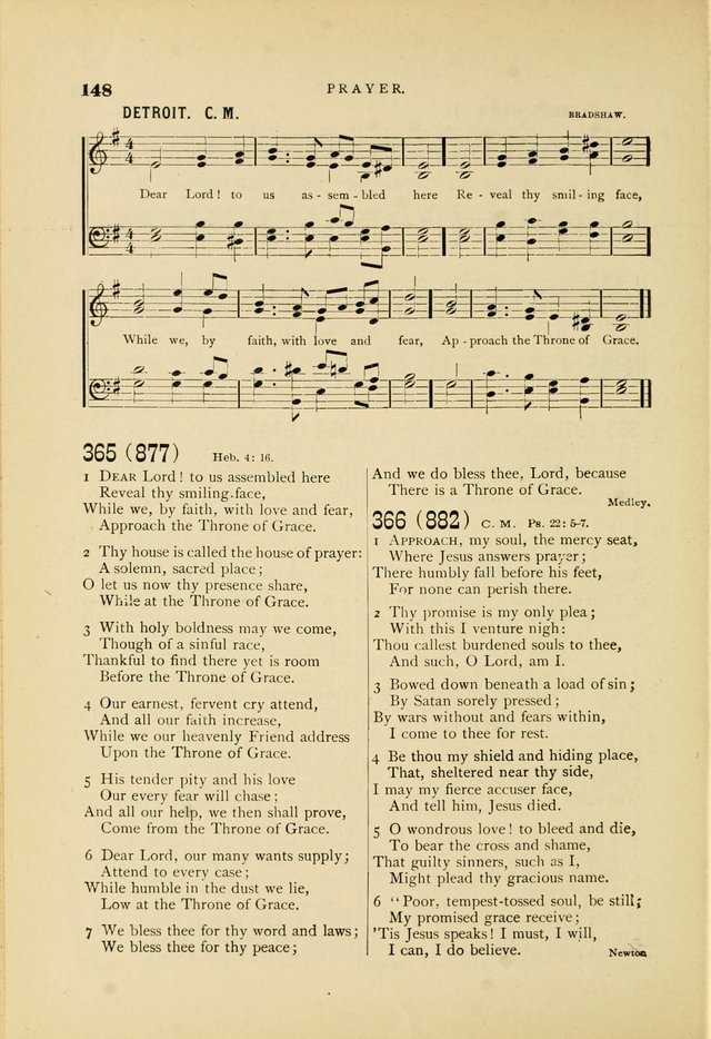 Hymn and Tune Book for Use in Old School or Primitive Baptist Churches page 148