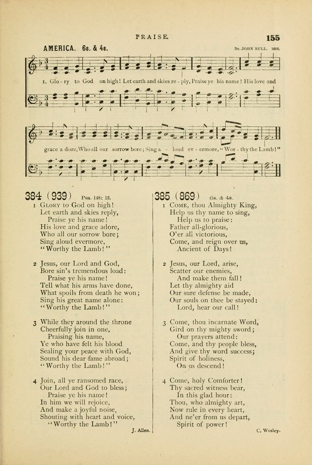 Hymn and Tune Book for Use in Old School or Primitive Baptist Churches page 155