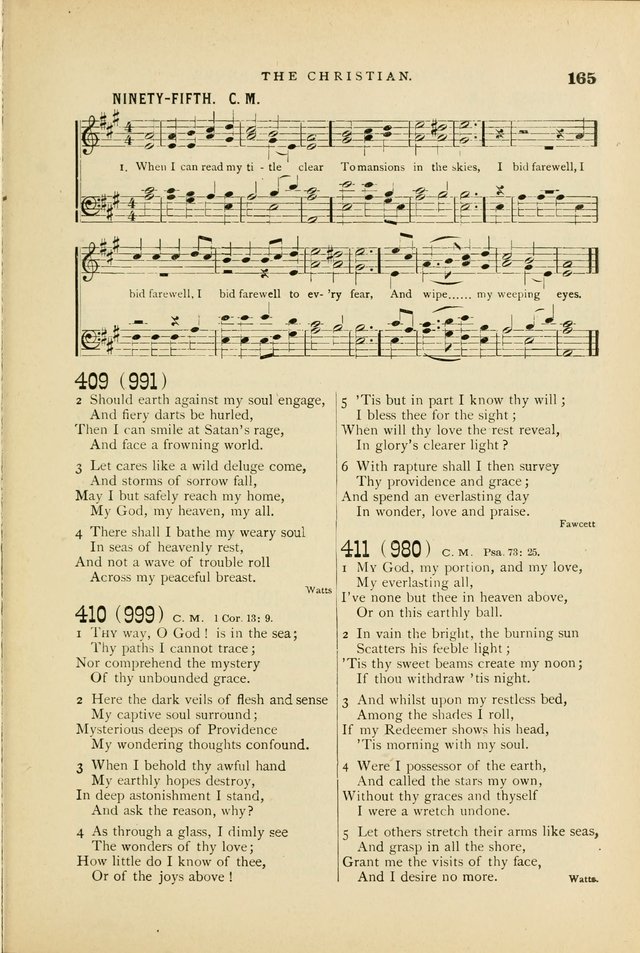 Hymn and Tune Book for Use in Old School or Primitive Baptist Churches page 165