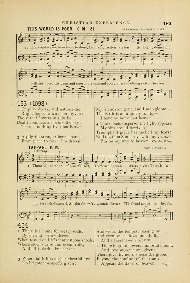 Hymn and Tune Book for Use in Old School or Primitive Baptist Churches page 183