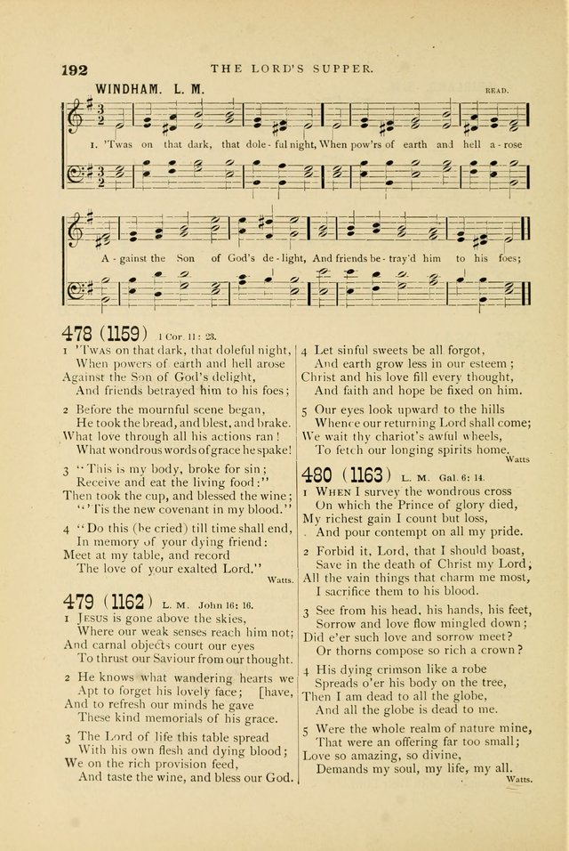 Hymn and Tune Book for Use in Old School or Primitive Baptist Churches page 192