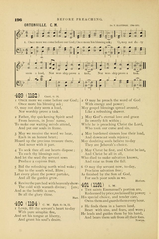 Hymn and Tune Book for Use in Old School or Primitive Baptist Churches page 196