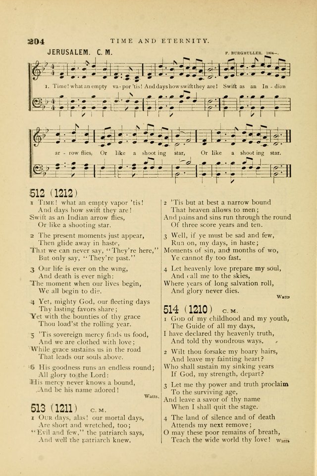 Hymn and Tune Book for Use in Old School or Primitive Baptist Churches page 204