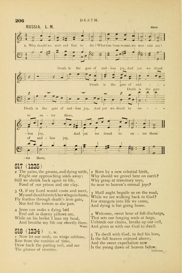 Hymn and Tune Book for Use in Old School or Primitive Baptist Churches page 206